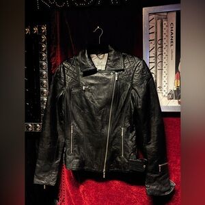 DANIER BLINK Quilted Black Leather Motorcycle Jacket Never Used